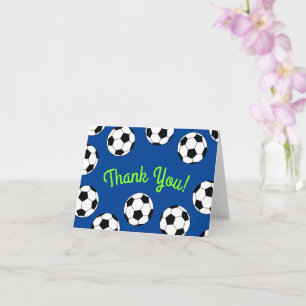 サッカースポーツ誕生日パーティー感謝 カード