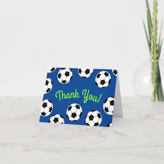 サッカースポーツ誕生日パーティー感謝 カード (正面)