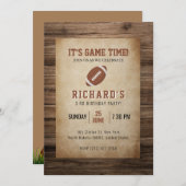 サッカースポーツ誕生日パーティー 招待状 (正面/裏面)