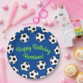 サッカースポーツ誕生日会 ペーパープレート (パーティー)