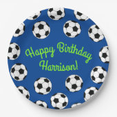 サッカースポーツ誕生日会 ペーパープレート (正面)