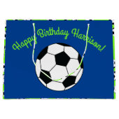 サッカースポーツ誕生日会 ラージペーパーバッグ (正面)