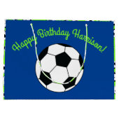 サッカースポーツ誕生日会 ラージペーパーバッグ (裏面)