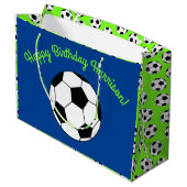 サッカースポーツ誕生日会 ラージペーパーバッグ (裏面アングル)