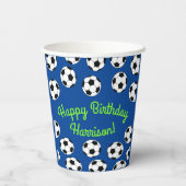 サッカースポーツ誕生日会 紙コップ (裏面)