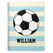 サッカースポーツ選手名前をカスタムする ノートブック (正面)