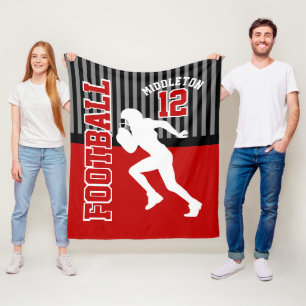 サッカー🏈スポーツ – ダークレッド フリースブランケット