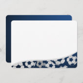 サッカースポーツ フラットカード ありがとうございます 招待状 (正面/裏面)