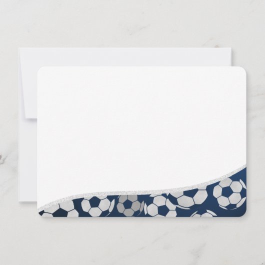 サッカースポーツ フラットカード ありがとうございます 招待状 (正面)