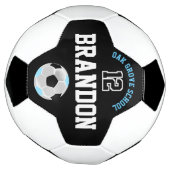 サッカースポーツ – ベビーブルー,白黒 サッカーボール (回転)