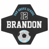 サッカースポーツ – ベビーブルー,白黒 サッカーボール (フラット)