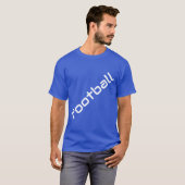 サッカースラント白文字王室の青の背景 Tシャツ (正面フル)