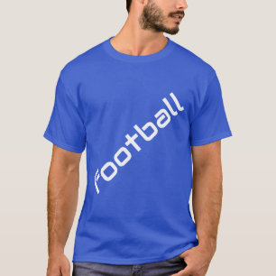 サッカースラント白文字王室の青の背景 Tシャツ
