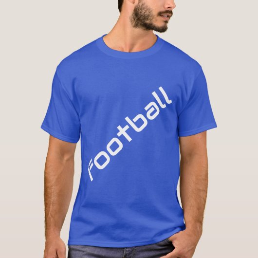 サッカースラント白文字王室の青の背景 Tシャツ (正面)