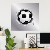サッカースルーメタル ポスター (ホームオフィス)