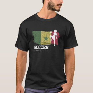サッカーセネガル国旗サッカー女子サッカー女子 Tシャツ