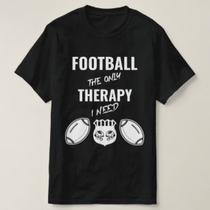 "サッカーセラピー-おもしろいゲームデイグラフィックデザイン Tシャツ