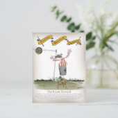 サッカーセンター前方赤ストライプ白 ポストカード (スタンド正面)