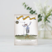 サッカーセンター前方青ストライプ白 ポストカード (スタンド正面)