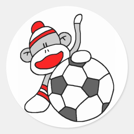 サッカーソックモンキー ラウンドシール (正面)