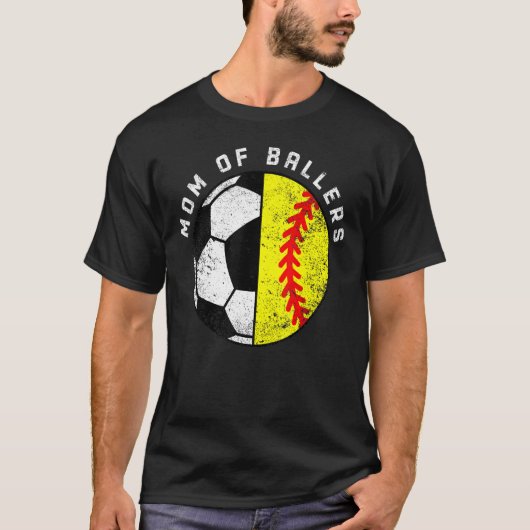サッカーソフトボールのお母さん Tシャツ (正面)