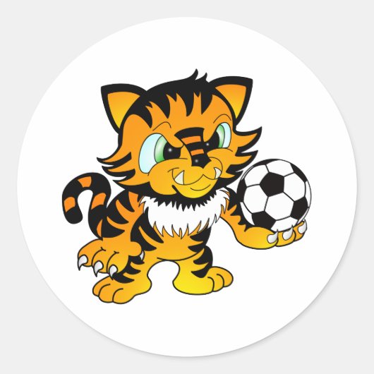 サッカータイガー ラウンドシール (正面)