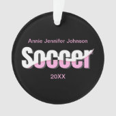 サッカータイポグラフィモダンアート抽象芸術スウィッシュ オーナメント (正面)