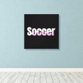 サッカータイポグラフィモダンアート抽象芸術スウィッシュ キャンバスプリント (インサイチュ (ウッドフロア))