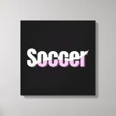 サッカータイポグラフィモダンアート抽象芸術スウィッシュ キャンバスプリント (正面)