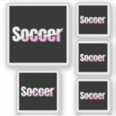 サッカータイポグラフィモダンアート抽象芸術スウィッシュ シール (正面)