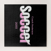 サッカータイポグラフィモダンアート抽象芸術スウィッシュ ジグソーパズル (横)