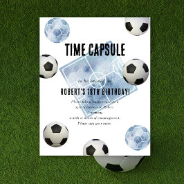 サッカータイムカプセル 1歳の誕生日 ポスター