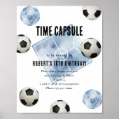 サッカータイムカプセル 1歳の誕生日 ポスター (正面)