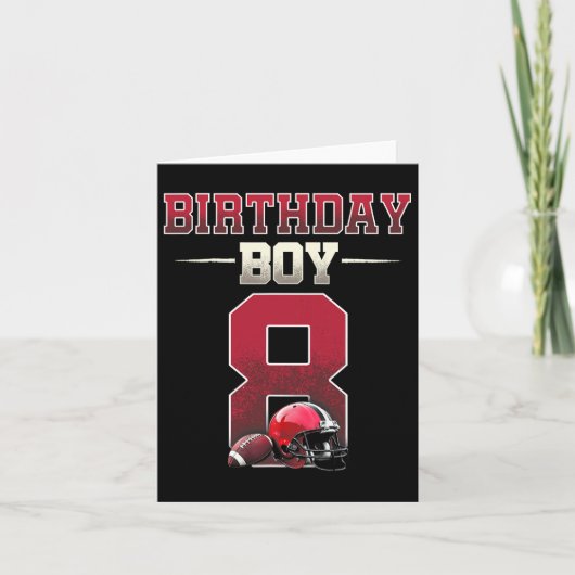 サッカータッチダウン8誕生日8歳Ready T カード (正面)