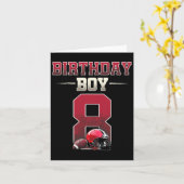 サッカータッチダウン8誕生日8歳Ready T カード (黄色い花)