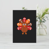 サッカーターキーボール感謝祭シャツ少年たち 招待状 (スタンド正面)