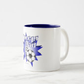 サッカーダッド ツートーンマグカップ (正面右)