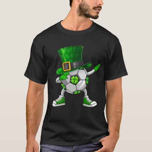 サッカーダビングレプレシャンハットシャムロックSt patricks Tシャツ (正面)