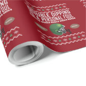 サッカーダブルディッピング醜いクリスマスセーター ラッピングペーパー (ロールコーナー)