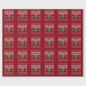 サッカーダブルディッピング醜いクリスマスセーター ラッピングペーパー (フラット)