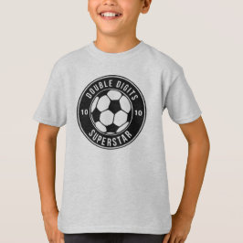 サッカーダブルデジットスーパースター10誕生日 Tシャツ