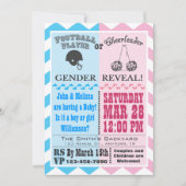 サッカーチアリーダージェンダーリビール招待状 招待状 (正面)