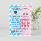 サッカーチアリーダージェンダーリビール招待状 招待状 (スタンド正面)