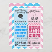 サッカーチアリーダージェンダーリビール招待状 招待状 (正面/裏面)