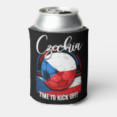 サッカーチェコ国旗、レトロサッカー 缶クーラー (缶裏面)