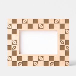 サッカーチェッカーボードパターン レーザー彫刻フレーム