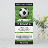 サッカーチケットサッカーチケット誕生日 招待状 (スタンド正面)