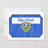 サッカーチケットバーバルミツワーサンキューカードフラット 招待状 (正面)