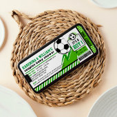 サッカーチケットパスカップル赤ちゃんシャワー招待状 招待状