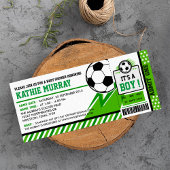 サッカーチケットパスベイビーシャワー招待状 招待状